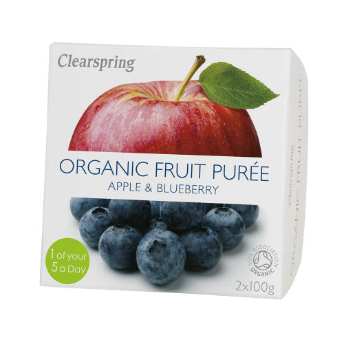 Clearspring Org.Apple & Blueberry Fruit Puree 220g