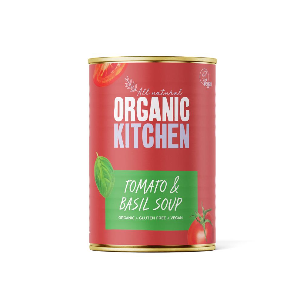 Organic Kitchen Tomato & Basil Soup 400g
