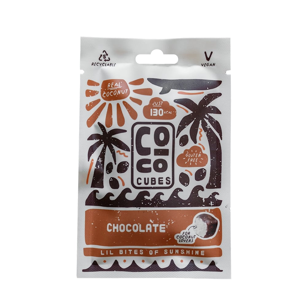 Coco Cubes Choclate Coconut Snack
