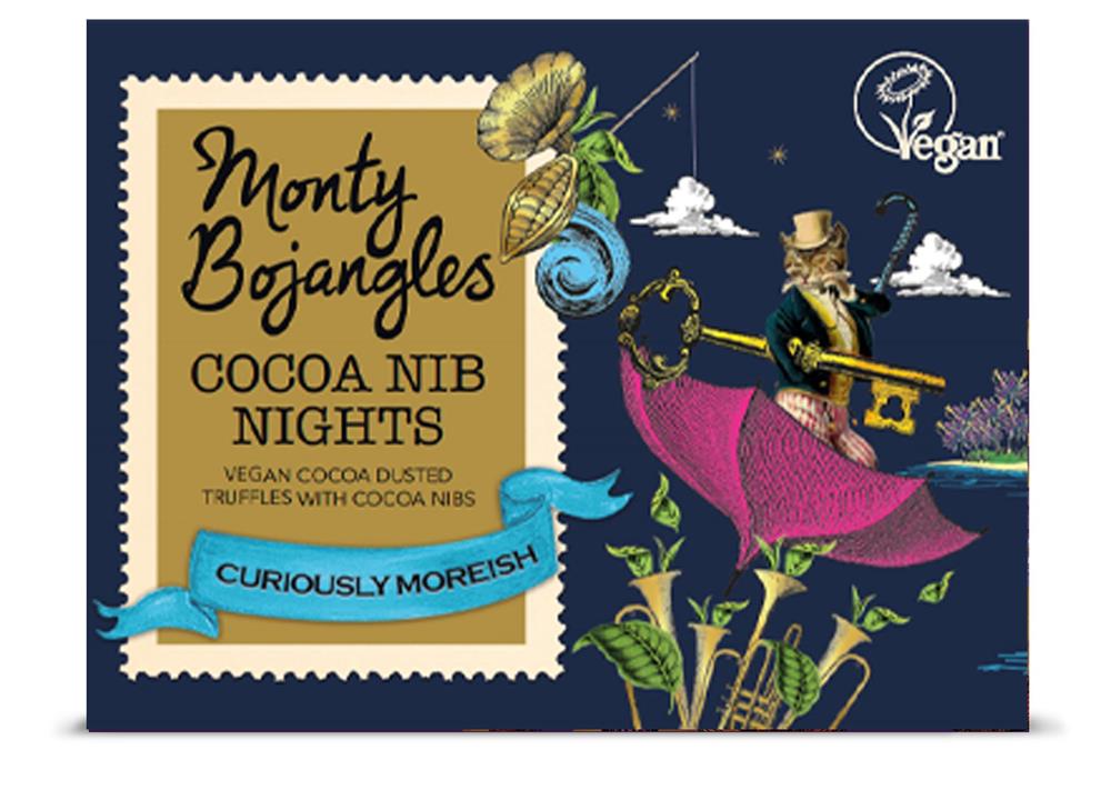 Monty Bojangles Cocoa Nib Nights Vegan Truffles