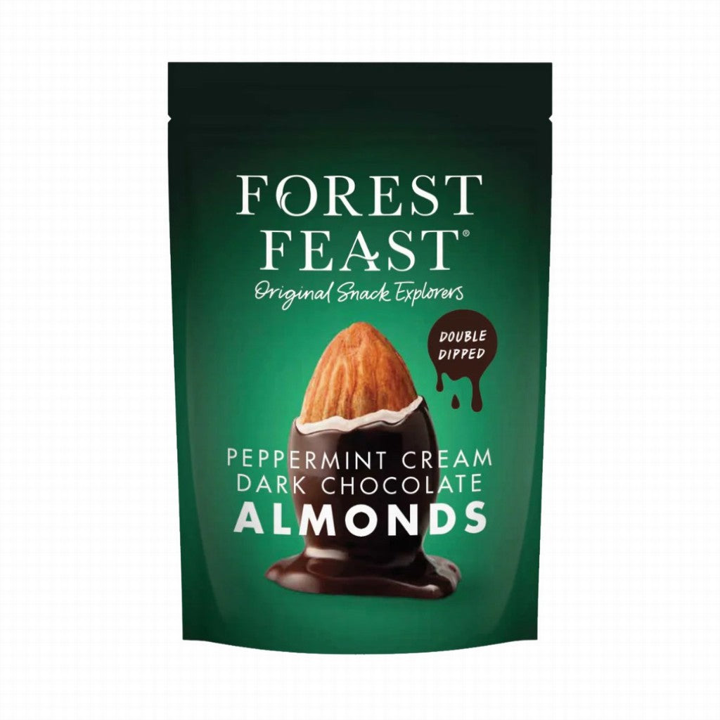 Forest Feast Peppermint Cream Dark Chocolate Almonds 120g