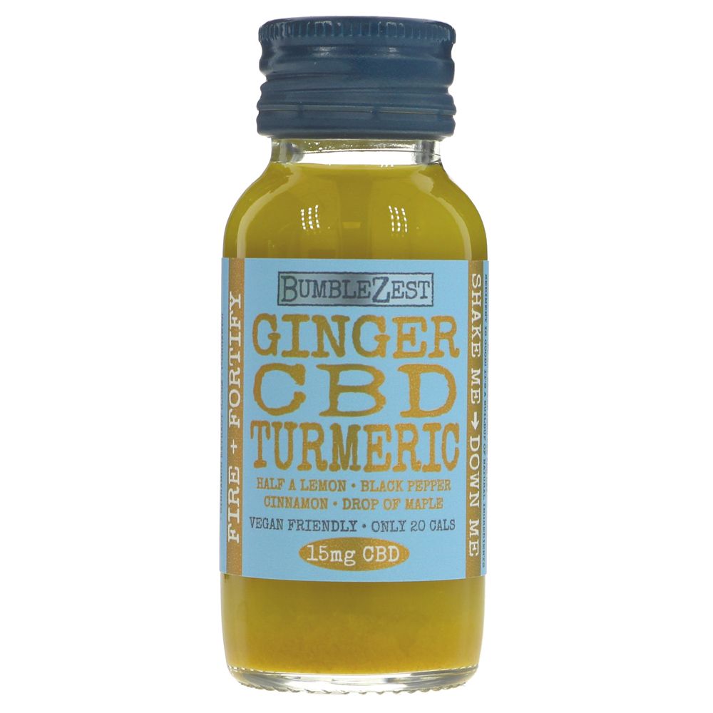 BZest Fire & Fortify Ginger Turmeric CBD shot