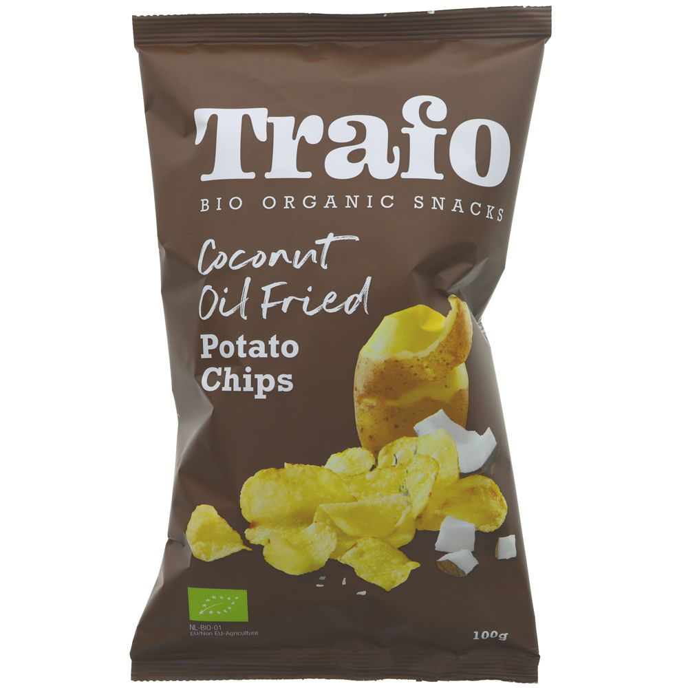 Trafo Organic Potato Chips Fried In Coconut Oil 100G