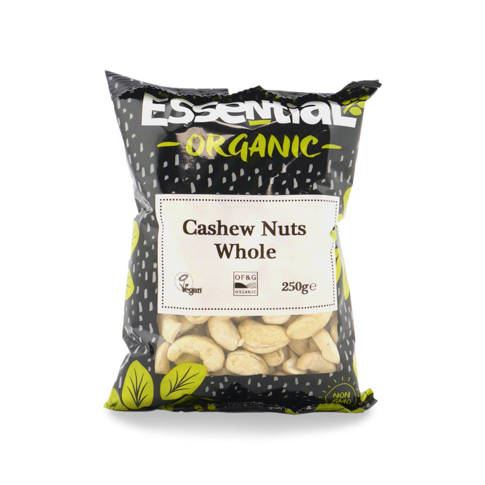 Essential Organic Cashews Whole 250G