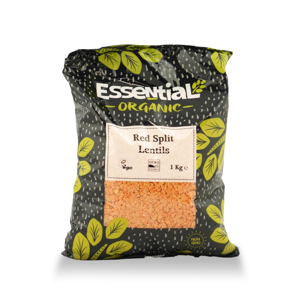 Essential Organic Red Lentils 1Kg