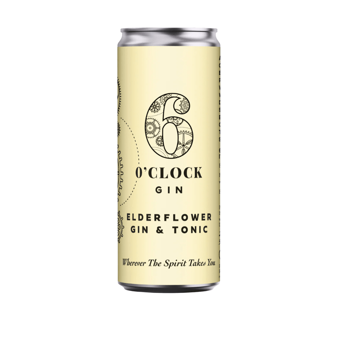 6 O'Clock Elderflower Gin & Tonic 250ml - Earthfare Supermarket - 5060093992311