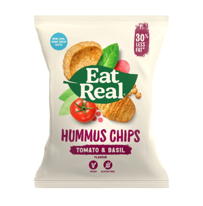 Eat Real Hummus Chips Tomato & Basil