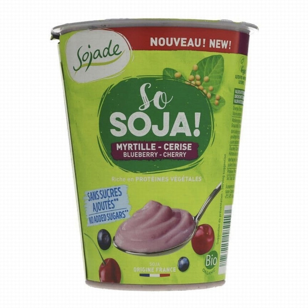 Sojade Organic Nas Blueberry & Cherry Yogurt 400G
