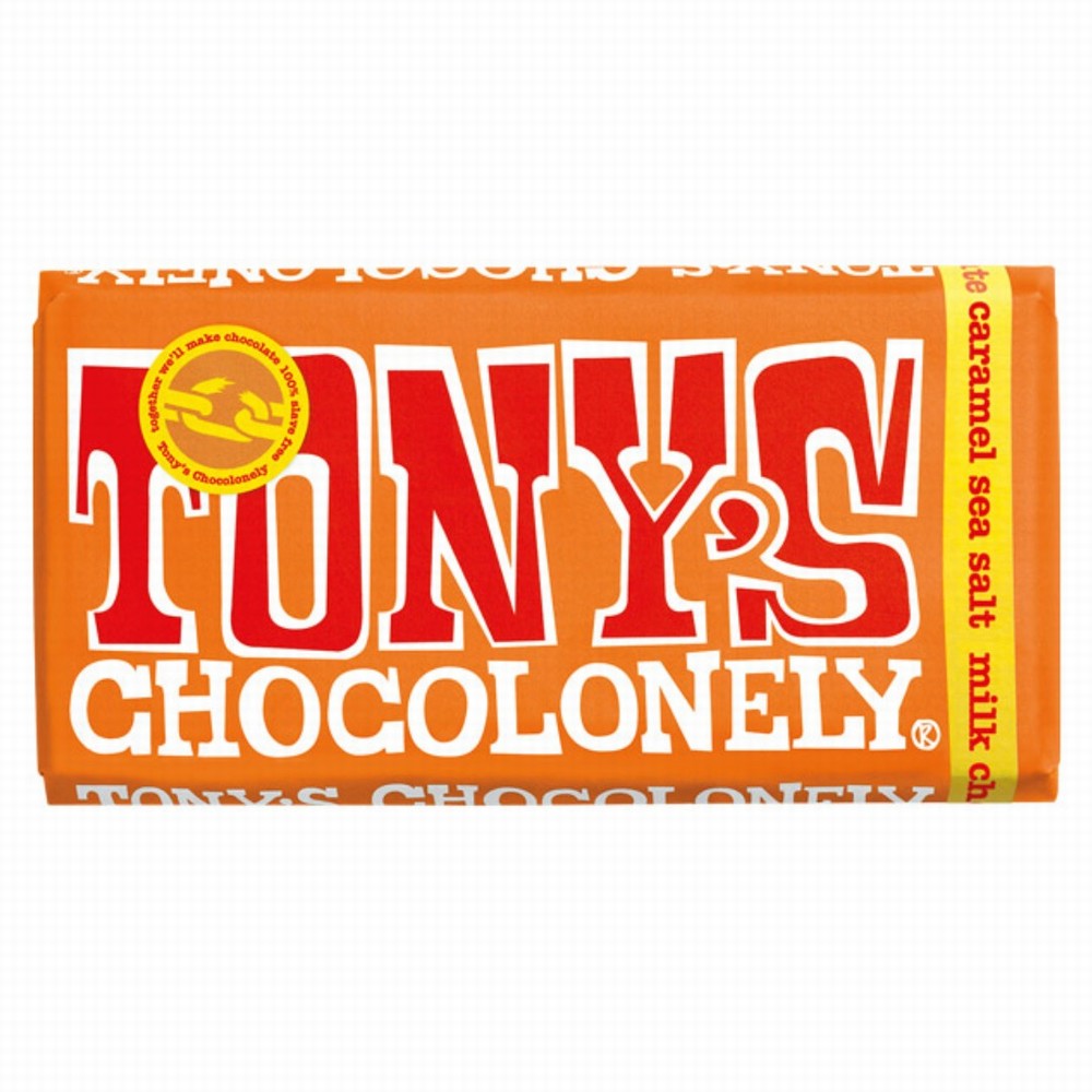 Tonys Chocolonely Milk Chocolate Caramel Sea Salt 180G