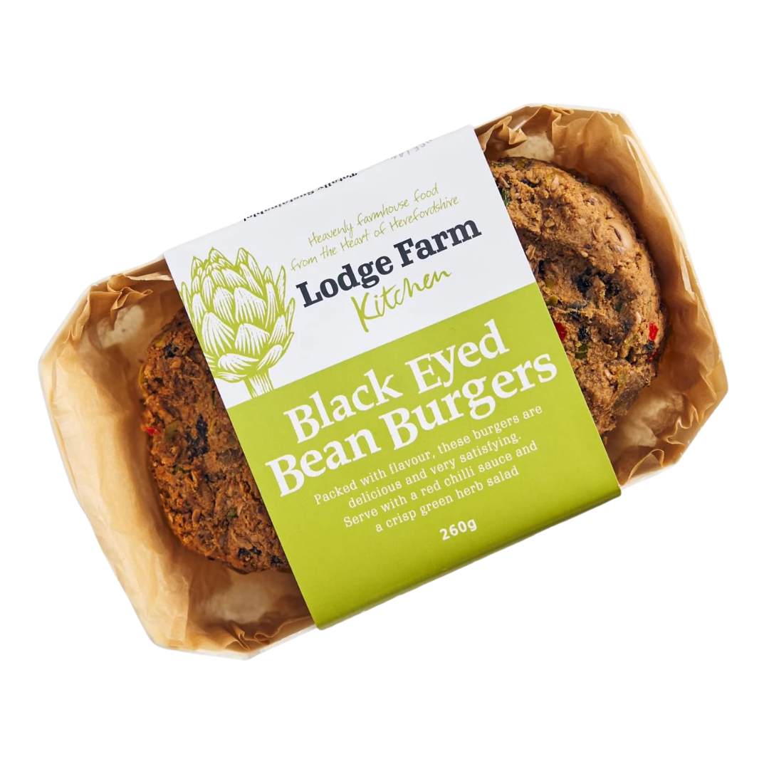 Lodge Farm Kitchen Black Eyed Bean Burgers Double 240g