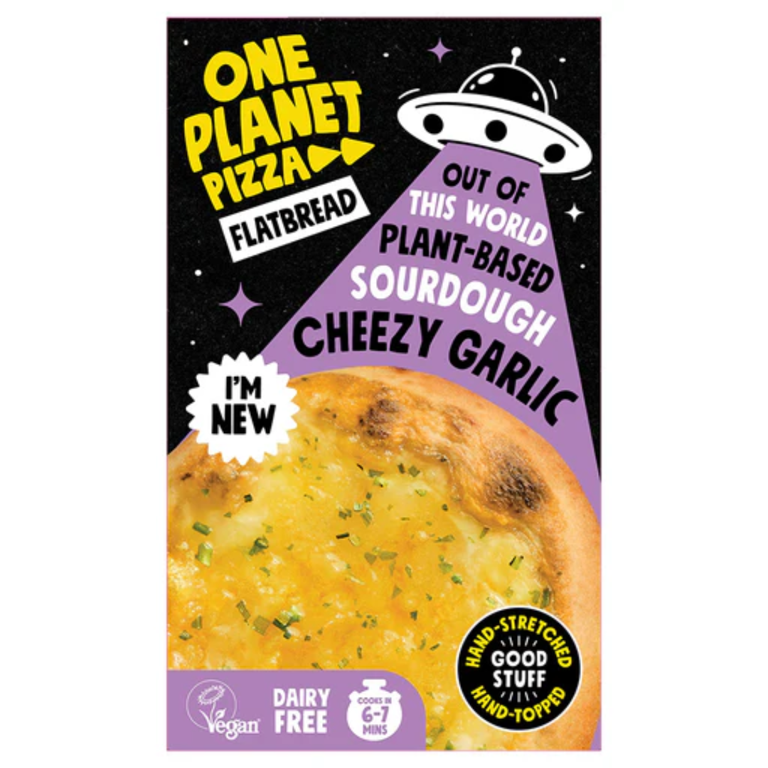 One Planet Pizza Frozen Cheezy Garlic Vegan Flatbread