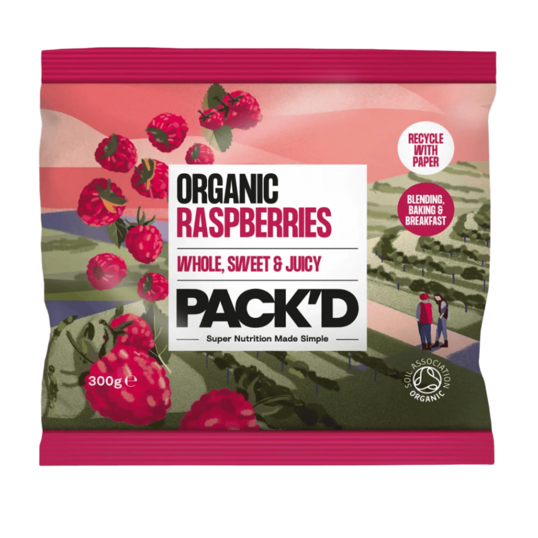 Pack'd Organic Raspberries 300g