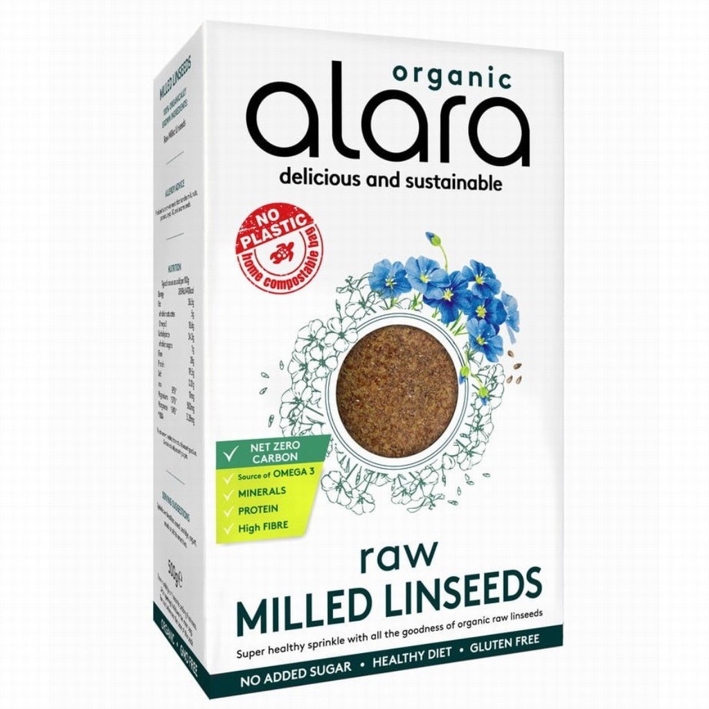 Alara Organic Raw Milled Linseeds - Earthfare Supermarket - 5016786002218