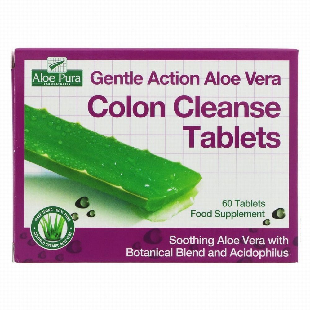 Aloe Pura Gentle Colon Cleanse 60tabs - Earthfare Supermarket - 5029354011475