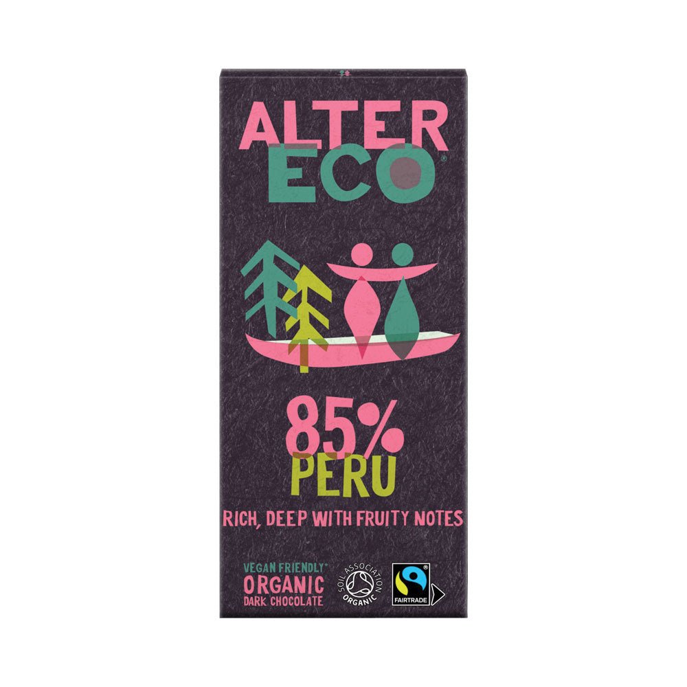 Alter Eco Dark Choc 85% Peru - Earthfare Supermarket - 3700214619261