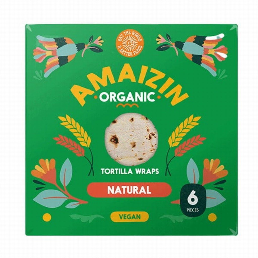Amaizin Organic Tortilla Wraps 240g - Earthfare Supermarket - 8717496903990