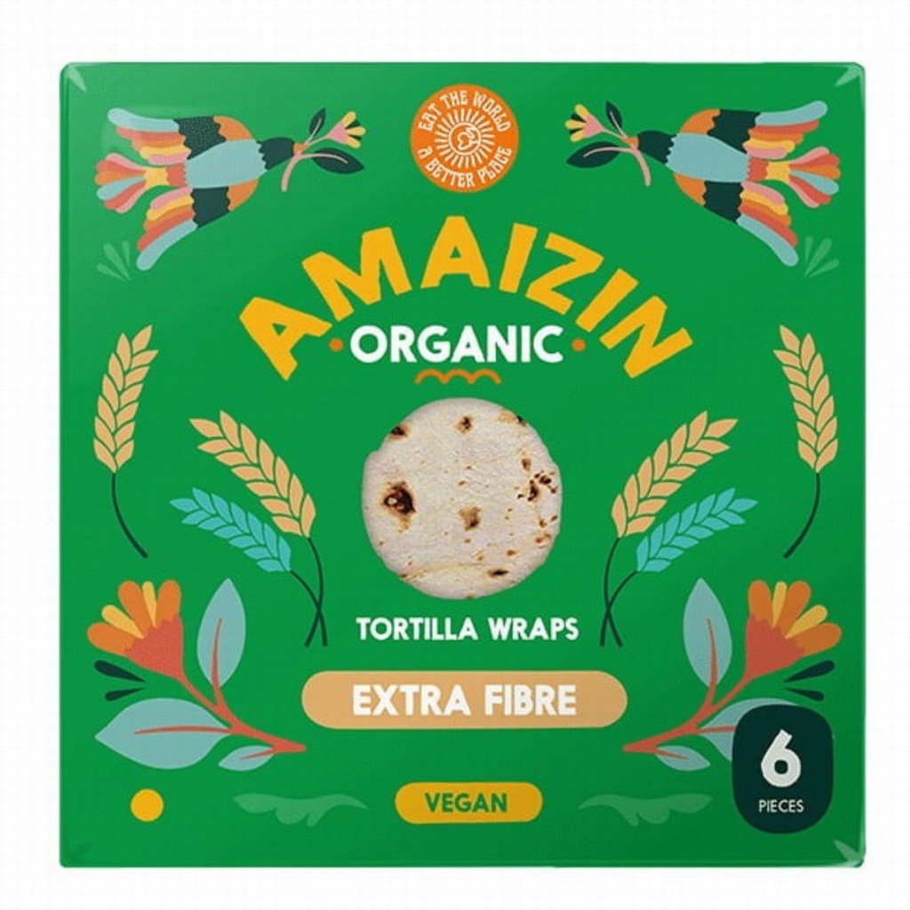 Amaizin Organic Tortilla Wraps Extra Fibre - Earthfare Supermarket - 8718976015073