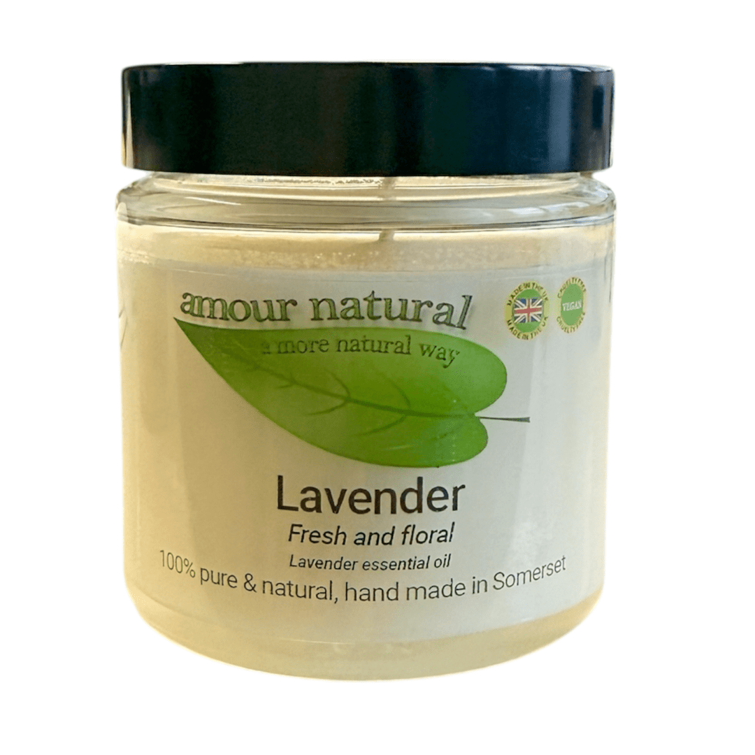 Amour Natural Candle Lavendar 55G - Earthfare Supermarket - 5060337353953