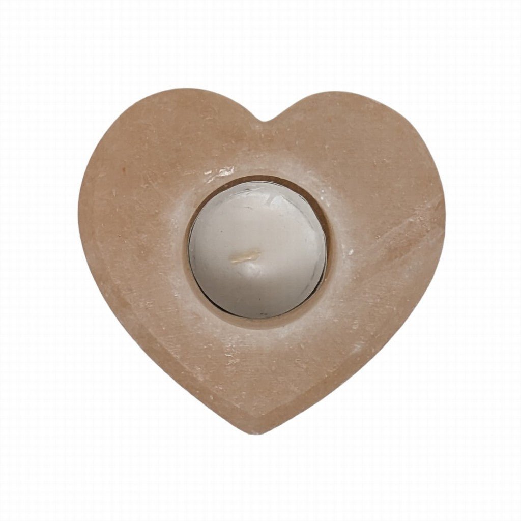 Avalon Himalayan Salt Heart Tealight Holder - Earthfare Supermarket - 8595200601093