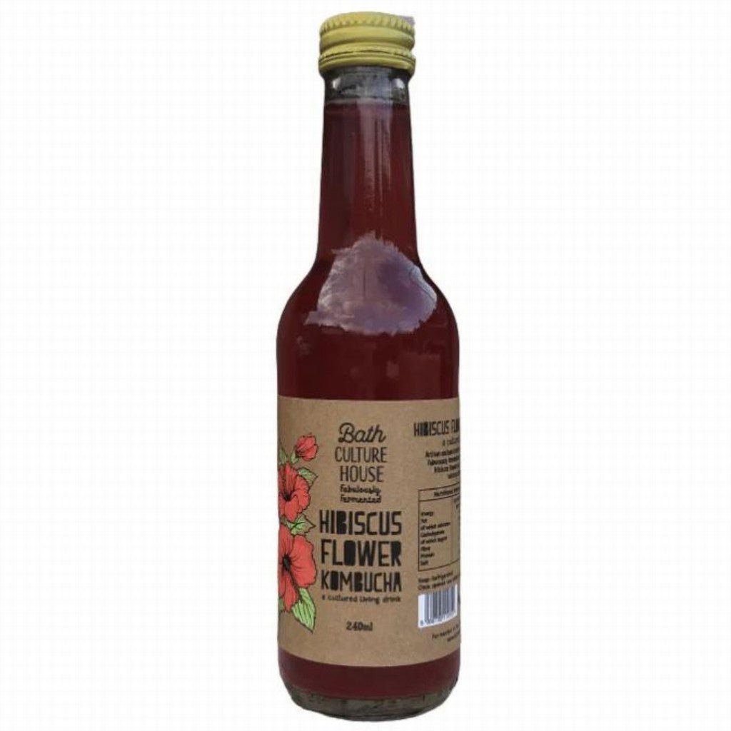 Bath Culture House Hibiscus Flower Kombucha 240Ml - Earthfare Supermarket - 5060725110151