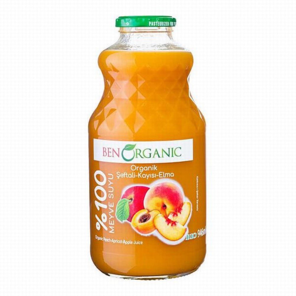 Ben Organic Peach Apricot & Apple Juice - Earthfare Supermarket - 8680313580462
