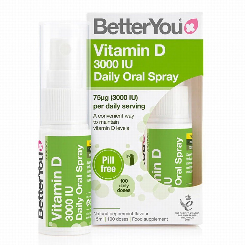 BetterYou Dlux3000 Daily Vitamin D Oral Spray 3000Iu - Earthfare Supermarket - 96032879