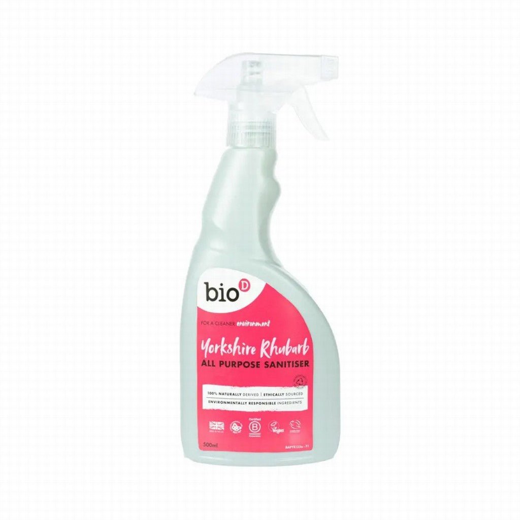 Bio - D All Purpose Sanitiser Spray Rhubarb 500Ml - Earthfare Supermarket - 5034938100582