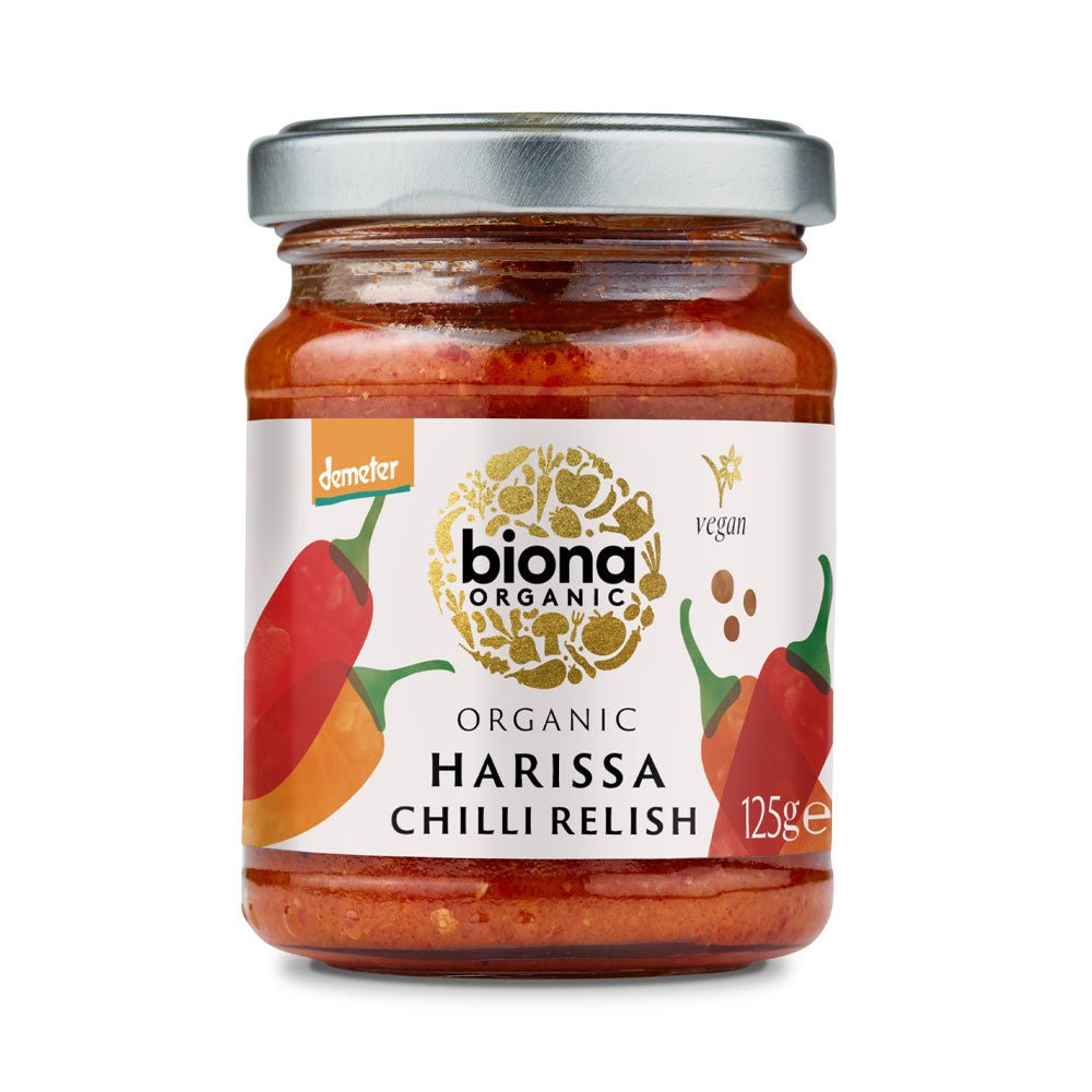 Biona Organic Harissa Chilli Relish - Earthfare Supermarket - 5032722306011