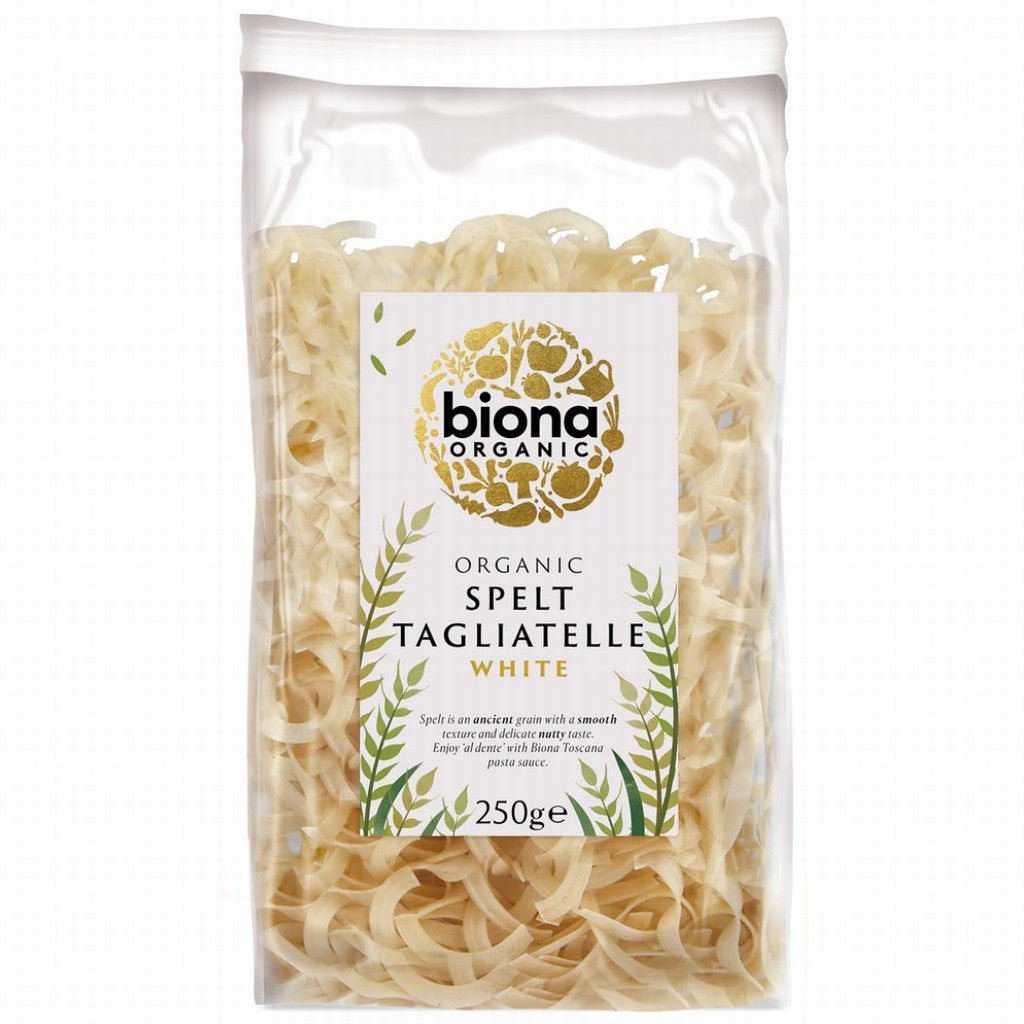 Biona Organic Spelt Tagliatelle White 250g - Earthfare Supermarket - 5032722310094