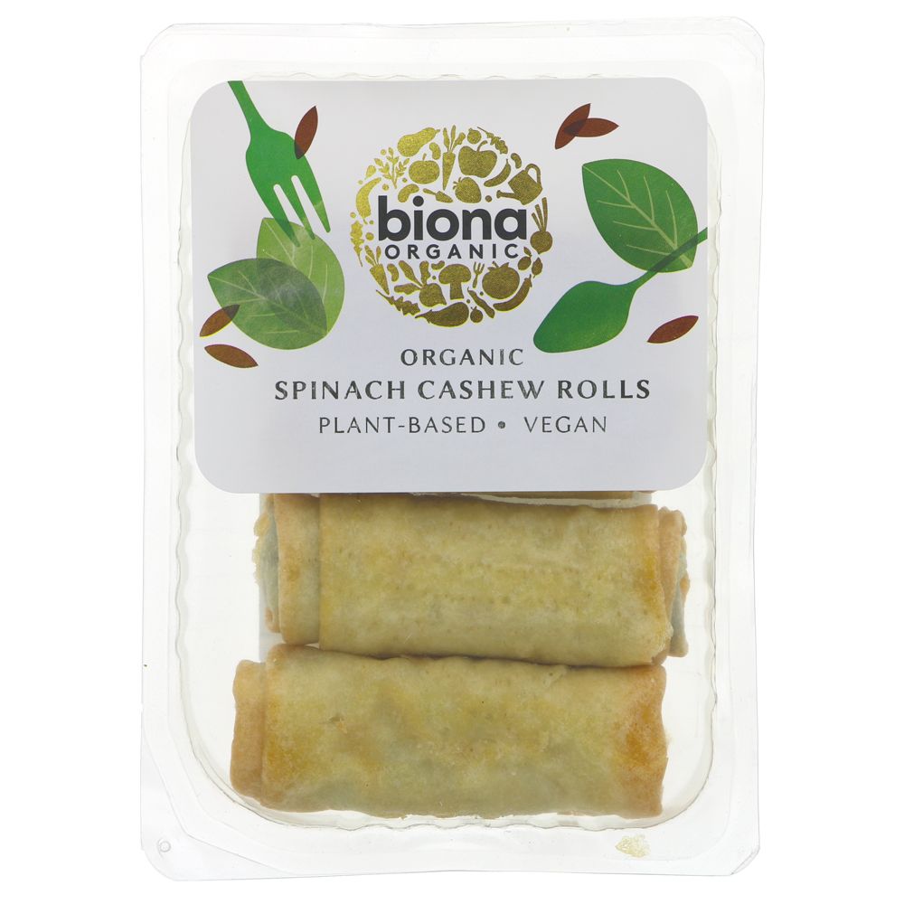 Biona Organic Spinach Cashew Rolls 200g - Earthfare Supermarket - 5032722319585