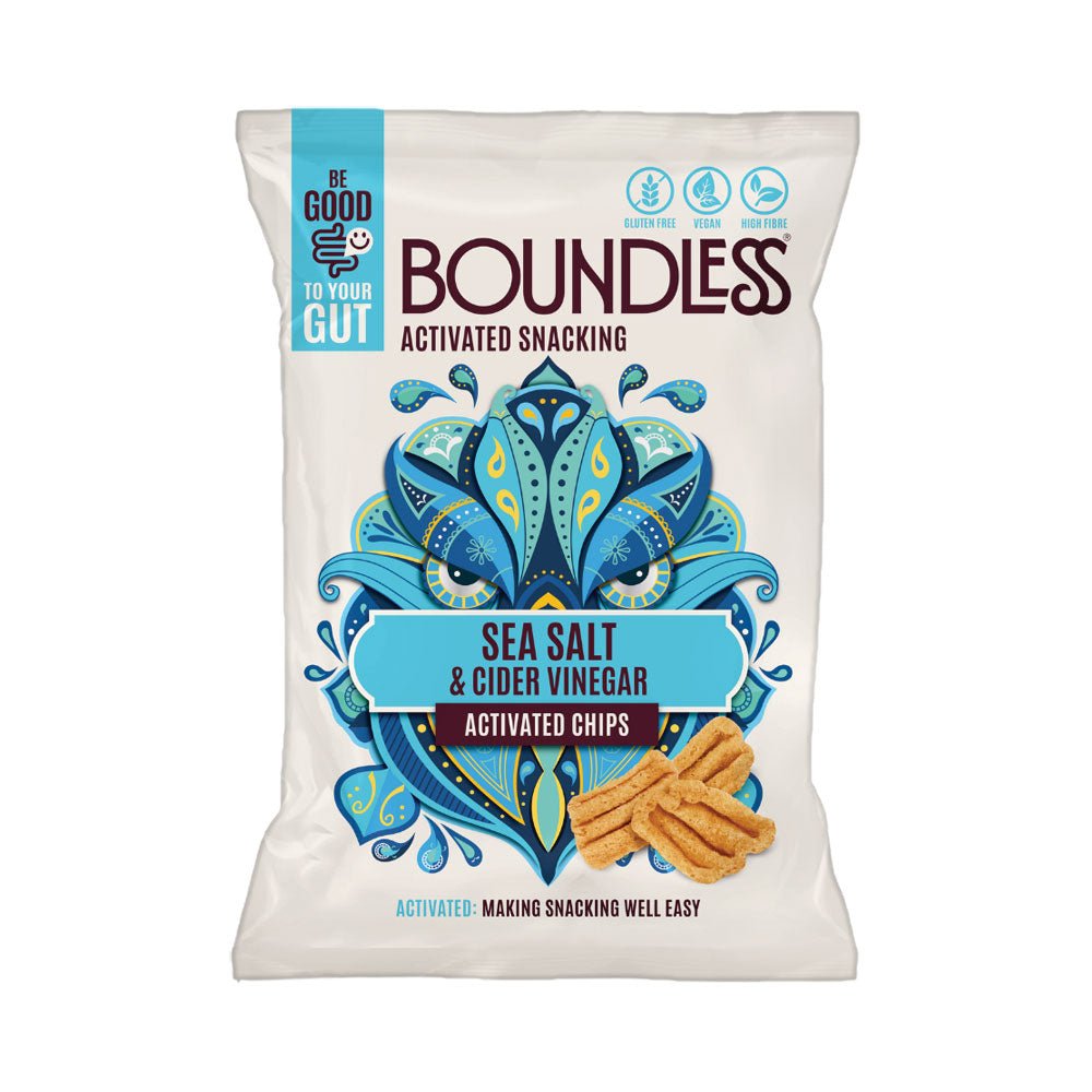 Boundless Sea Salt & Balsamic Vinegar Activated Chips 80G - Earthfare Supermarket - 5060544130125