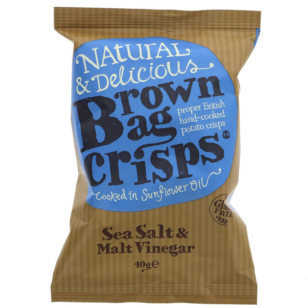 Brown Bag Crisps Sea Salt & Vinegar - Earthfare Supermarket - 5060356680016