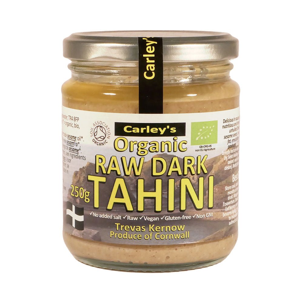 Carleys Organic Raw Dark Tahini 250g - Earthfare Supermarket - 5055052606927