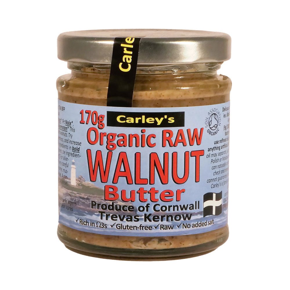 Carleys Organic Raw Walnut Butter 170g - Earthfare Supermarket - 5055052618883