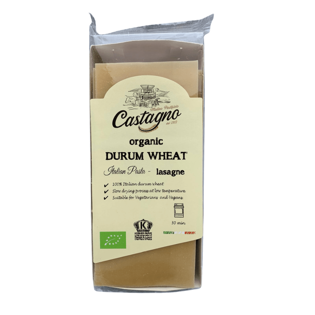 Castagno Organic Durum Wheat Lasagne Sheets - Earthfare Supermarket - 8013885060016