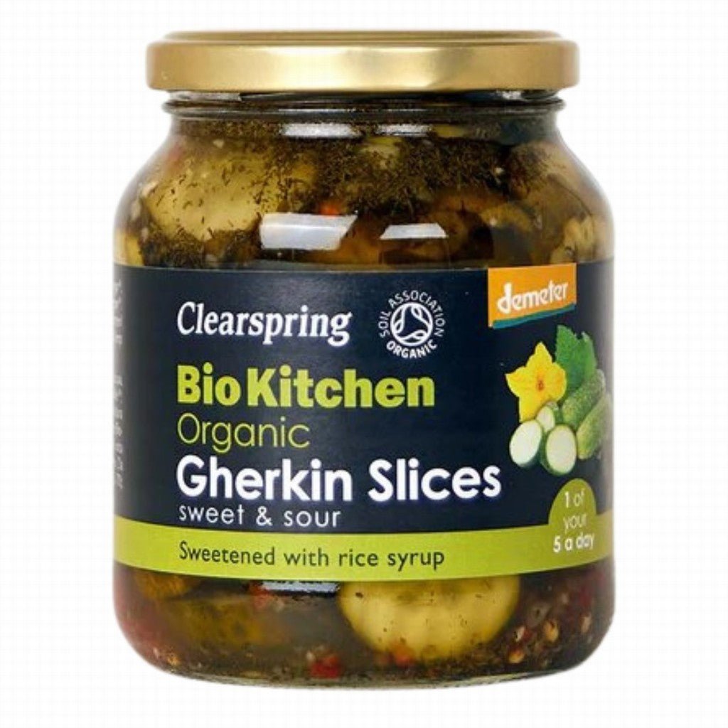 Clearspring Organic Gherkins Sweet & Sour - Earthfare Supermarket - 5021554004851