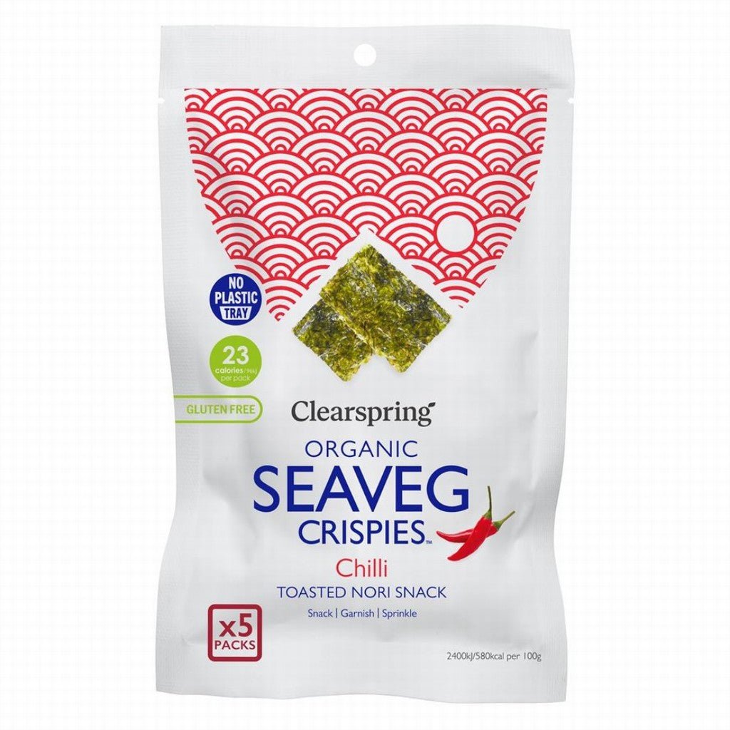 Clearspring Seaveg Crispies Chilli Multipack - Earthfare Supermarket - 5021554005339
