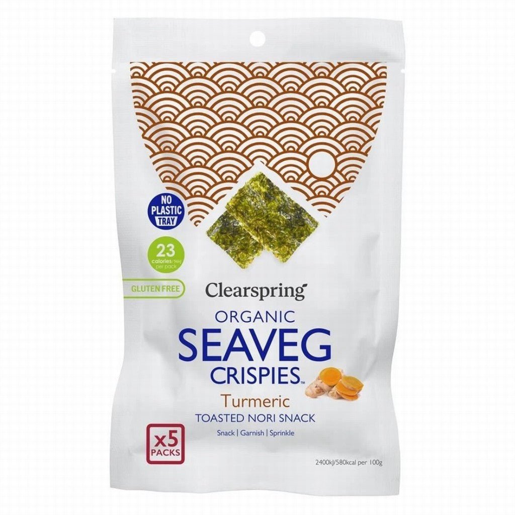 Clearspring Seaveg Crispies Turmeric Multipack - Earthfare Supermarket - 5021554005414