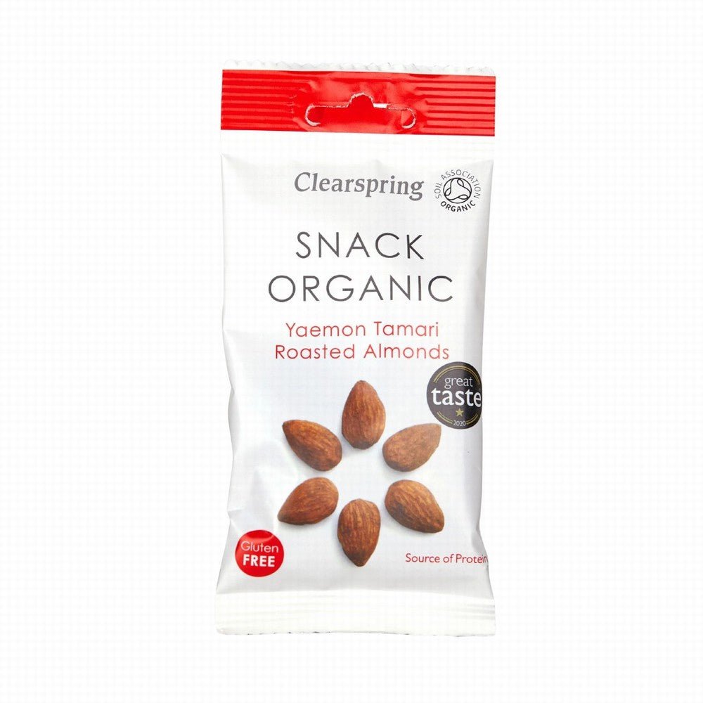 Clearspring Tamari Roast Sicilian Almonds 30g - Earthfare Supermarket - 5021554986331
