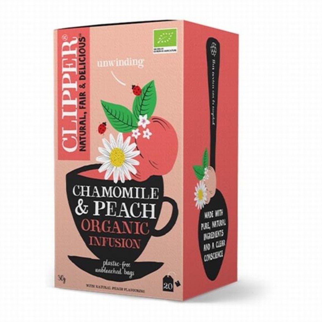 Clipper Organic Chamomile & Peach Tea - Earthfare Supermarket - 5021991944512