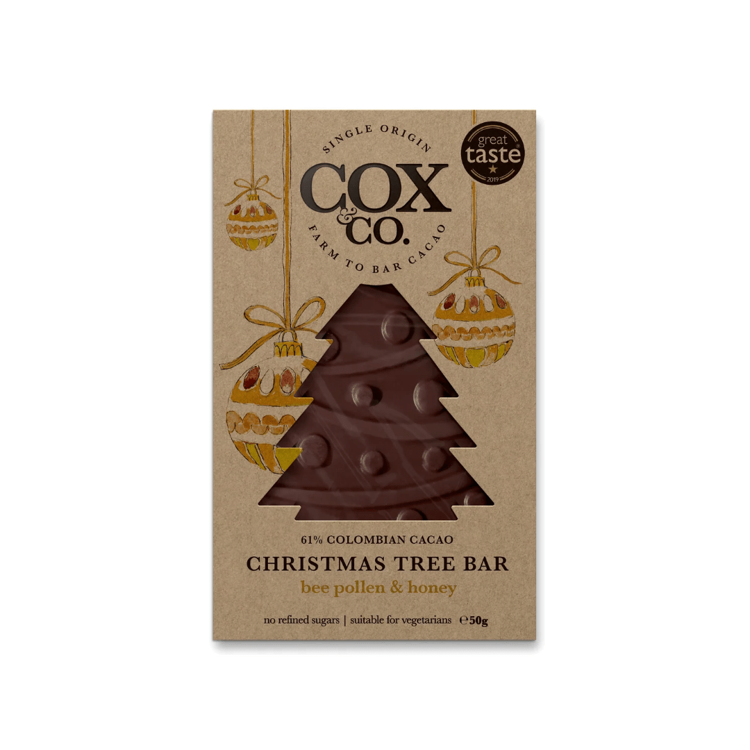 Cox & Co Christmas Tree Pollen & Honey Bar 50g - Earthfare Supermarket - 5060748323330