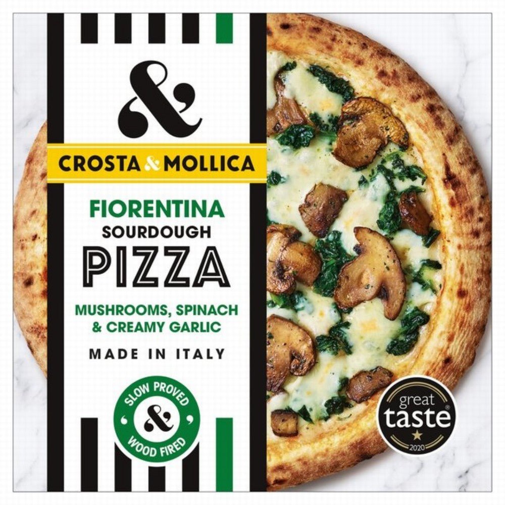 Crosta&Mollica Pizza Fiorentina Mushroom, Spicy Spinach & Garlic - Earthfare Supermarket - 5060198643842