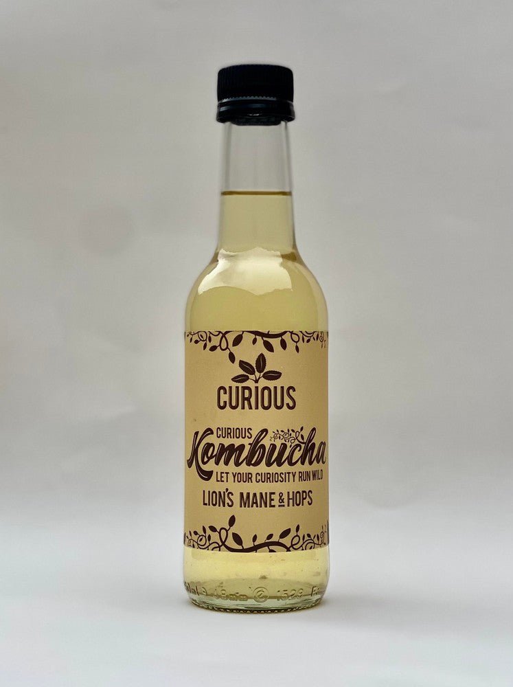 Curious Kombucha Lions Mane & Hops Kombucha - Earthfare Supermarket - 7857562542607