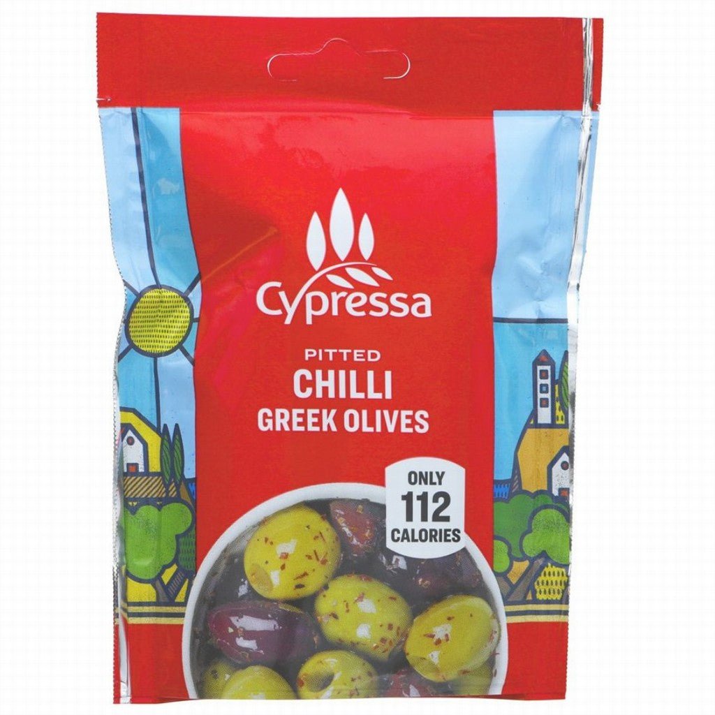 Cypressa Greek Olives In Chilli Pouch - Earthfare Supermarket - 5000362000323