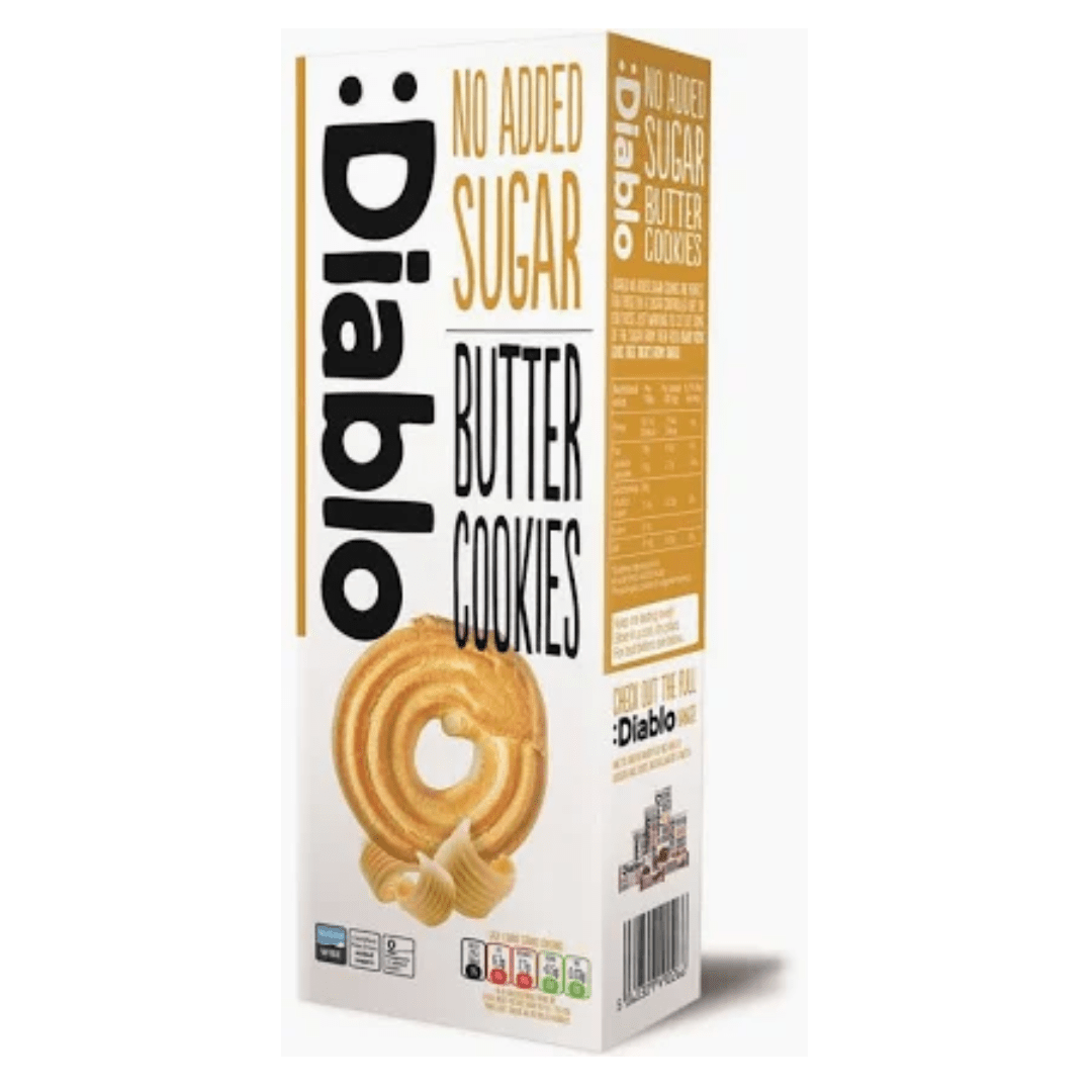 Diablo Sugar Free Butter Cookies 135G - Earthfare Supermarket - 5060309490266