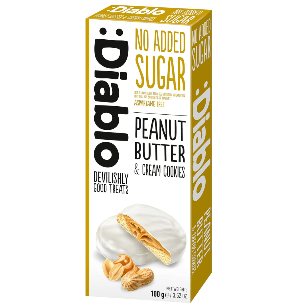 Diablo Sugar Free Peanut Butter Cookies 135G - Earthfare Supermarket - 5060309490068