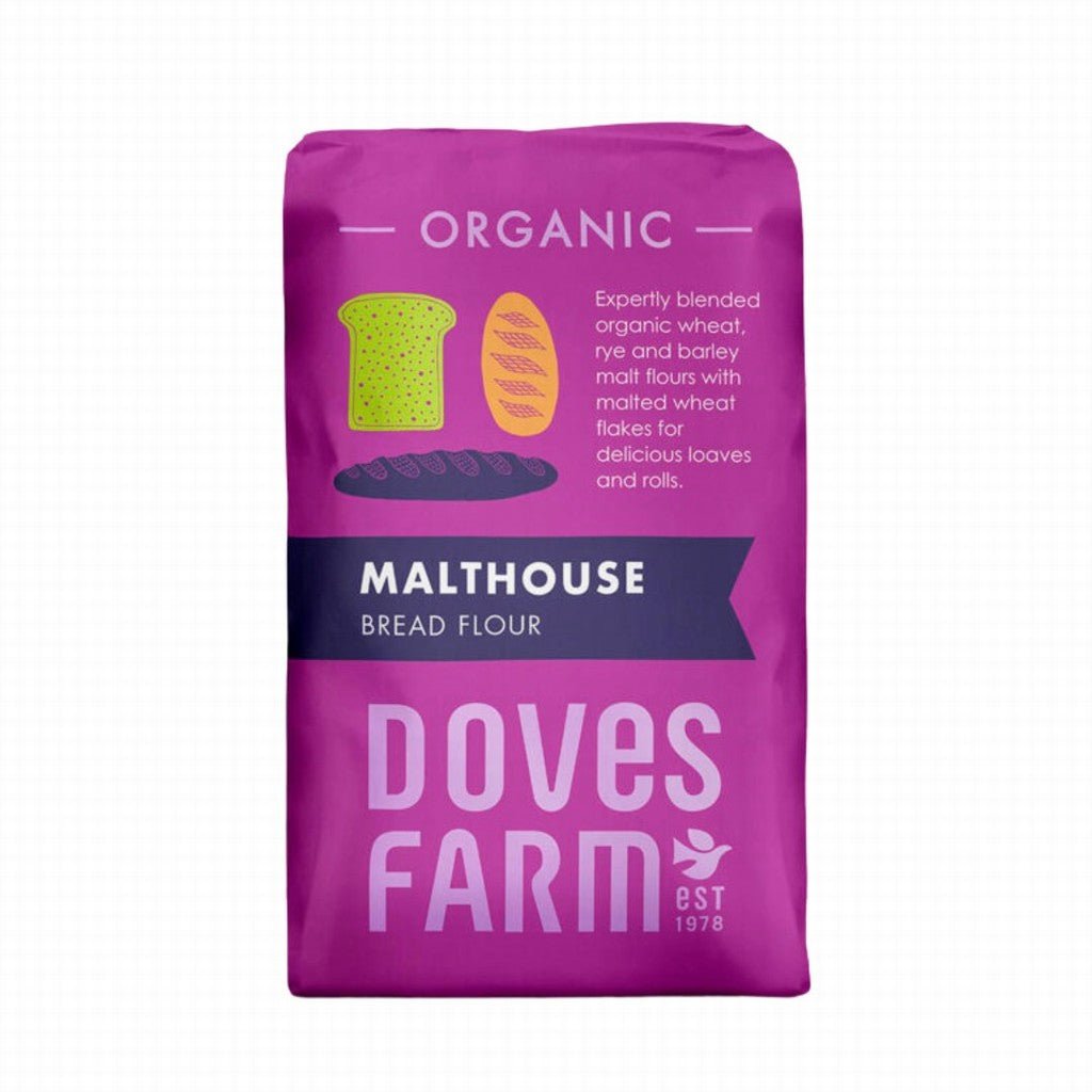 Doves Farm Organic Malthouse Bread Flour 1KG - Earthfare Supermarket - 5011766010061