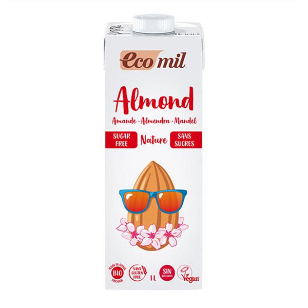 Ecomil Organic Almond Drink No Added Sugar 1ltr - Earthfare Supermarket - 8428532230061