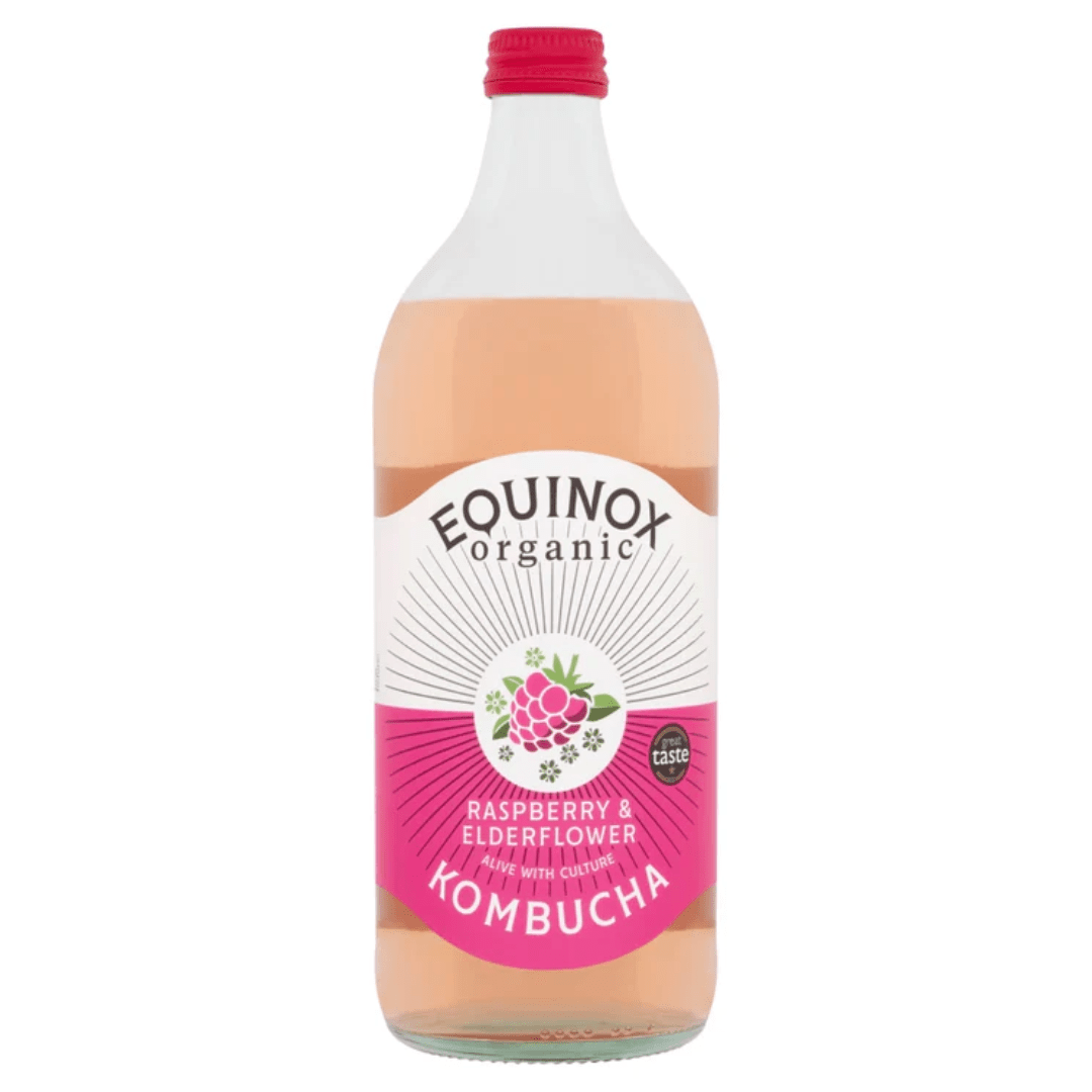 Equinox Kombucha Raspberry & Elderflower 750ml - Earthfare Supermarket - 5060452360447