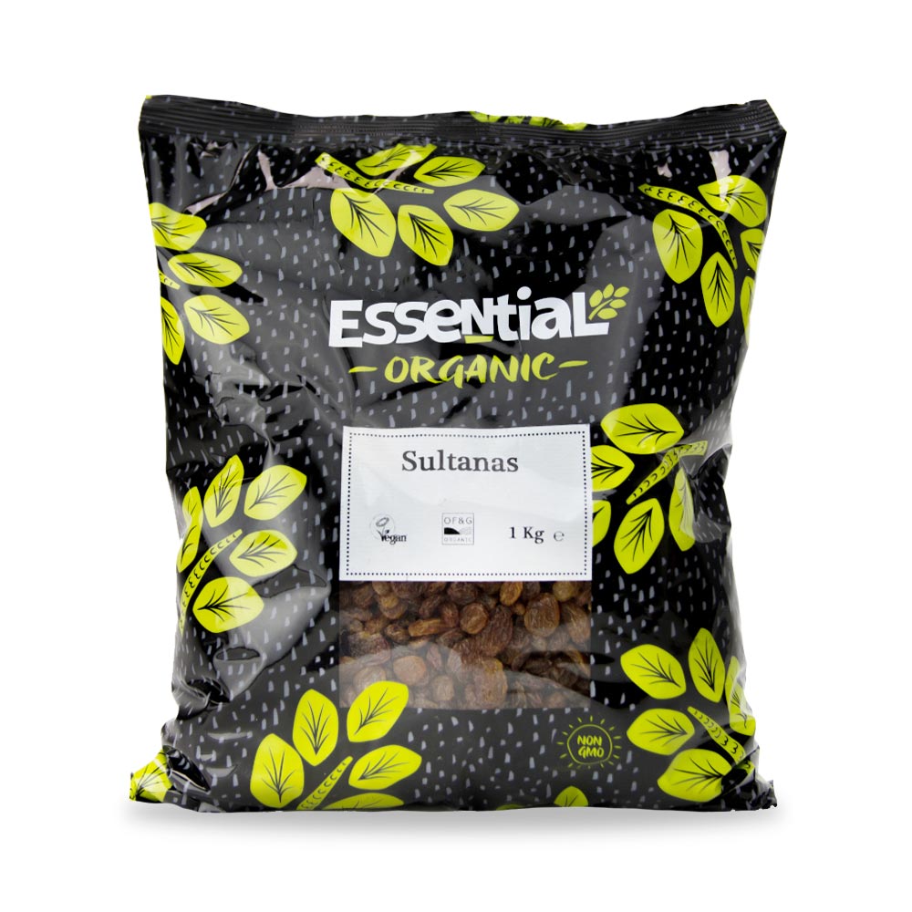 Essential Organic Sultanas 1Kg - Earthfare Supermarket - 5029220136059